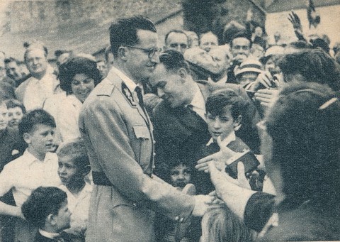Visite du roi Baudouin à Mirwart et à Smuid le 15 mai 1960